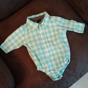 Button up bodysuit for baby boy